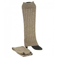 Socks/ Leg Warmers - Knitted Leg Warmers - Khaki - SK-F1007KA
